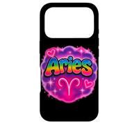 Signe du Zodiaque Bélier Arc-en-Ciel Style rétro aérographe Coque pour iPhone 17 Pro