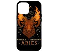 Signe du Zodiaque Bélier - Courage et Impulsion - Astrologie Coque pour iPhone 12 Pro Max