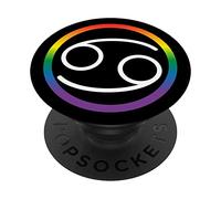 Signe du zodiaque Cancer Astrologie Gay Pride Arc-en-ciel LGBTQ LGBT PopSockets PopGrip Interchangeable