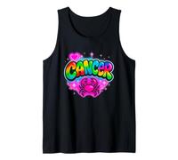 Signe du zodiaque Cancer Crabe Rétro Rainbow Design Débardeur