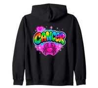 Signe du zodiaque Cancer Crabe Rétro Rainbow Design Sweat à Capuche