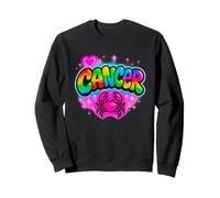 Signe du zodiaque Cancer Crabe Rétro Rainbow Design Sweatshirt