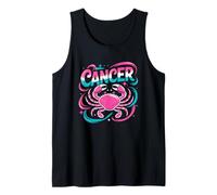 Signe du Zodiaque Cancer Rose Crabe Astrologie Vibes Débardeur