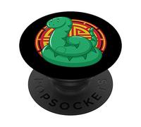 Signe du Zodiaque Chinois Serpent (Branche de la Terre) PopSockets PopGrip Adhésif