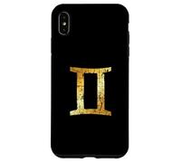 Signe du Zodiaque Gémeaux (Jaune Vintage) Gémeaux Coque pour iPhone XS Max