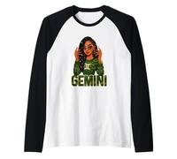 Signe du Zodiaque Gémeaux Reine Gémeaux Loc'd Afro Girl Manche Raglan