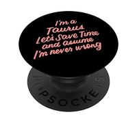 Signe du zodiaque I'm a Taurus PopSockets PopGrip Interchangeable