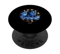 Signe du Zodiaque Lion Astrologie Horoscope Constellation Céleste PopSockets PopGrip Adhésif