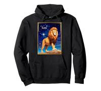 Signe du zodiaque Lion sous un ciel étoilé Sweat à Capuche