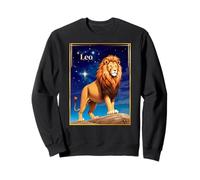 Signe du zodiaque Lion sous un ciel étoilé Sweatshirt