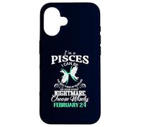 Signe du Zodiaque Poissons Le 24 février pour Femme Homme fête d'anniversaire Coque pour iPhone 16