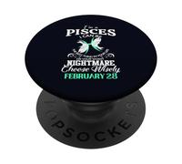 Signe du Zodiaque Poissons Le 28 février pour Femme Homme fête d'anniversaire PopSockets PopGrip Adhésif