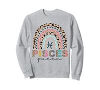 Signe du zodiaque Poissons Reine des Poissons Arc-en-ciel Femmes Filles Dames Sweatshirt
