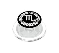 Signe du Zodiaque Scorpion rétro PopSockets PopGrip pour MagSafe