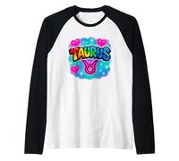 Signe du zodiaque Taureau Aérographe Rétro Horoscope Design Manche Raglan