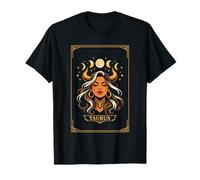 Signe du Zodiaque Taureau Phases de Lune Tarot Occulte Céleste T-Shirt