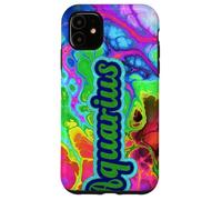 Signe du Zodiaque Verseau Abstrait Couleur Tourbillon Graphique Coque pour iPhone 11