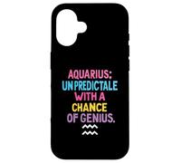 Signe du Zodiaque Verseau Astrologie Anniversaire Horoscope Coque pour iPhone 16