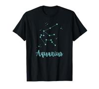 Signe du Zodiaque Verseau Astrologie céleste Sarcelle rétro T-Shirt