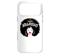 Signe du Zodiaque Verseau Reine Afro Astrologie Coque pour iPhone 17 Pro Max