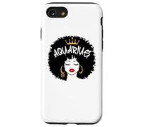 Signe du Zodiaque Verseau Reine Afro Astrologie Coque pour iPhone SE (2020) / 7/8