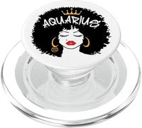 Signe du Zodiaque Verseau Reine Afro Astrologie PopSockets PopGrip pour MagSafe