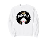 Signe du Zodiaque Verseau Reine Afro Astrologie Sweatshirt