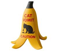 Signe espion de chat | Signe STANDT TABLETOP | Banana Peel Shape Cat Dog Spy Ornement d'avertissement pour chambre à coucher de coiffeuse Appartement Table de nuit Salon Étude Bureau Bibliothèque