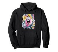 Signe Graphique avec Graffiti et Inscription « Smiling Monk » Sweat à Capuche