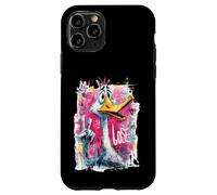 Signe Graphique Funny Goose Peace Graffiti Pop Character Oiseau Coque pour iPhone 11 Pro