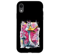 Signe Graphique Funny Goose Peace Graffiti Pop Character Oiseau Coque pour iPhone XR