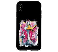 Signe Graphique Funny Goose Peace Graffiti Pop Character Oiseau Coque pour iPhone XS Max