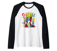 Signe Graphique Pop rétro Royal Crowned Queen Double Peace Manche Raglan