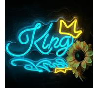 Signe King Neon, panneau de lumière LED de l'interface USB, adapté à la décoration murale, à la chambre, à la fête, au bar, à la chambre pour enfants