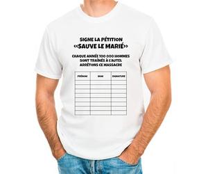Signe la Pétition - Sauve Le Marié (FR/ES, Alpha/Lettres, S, Taille Normale, Taille Normale)
