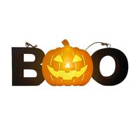 Signe LED de citrouille Boo - LIGHTUM POINT LITTURES DE MARQUES | Décorations pour les lumières d'Halloween | Spooky Halloween Lumières idéales pour la décoration de cuisine affichage d'intérieur et