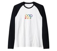 Signe lesbien Couleurs LGBTQ Manche Raglan