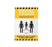 Signe Magnétique de Distanciation Sociale Pour S'Assurer Que Le Personnel et Les Clients Sont Sûrs et Conscients Des Mesures D'Hygiène Pour Empêcher la Propagation Des Germes