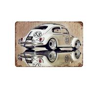 Signe Métal Vintage,Vieille voiture,Rétro Peinture Plaque Signe En Fer Décor Mural Art Mural Suspendu Pour Salon Maison Café Décoration Noël Cadeau,20 x 30 cm (8 x 12 inch)-O70