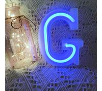 Signe Néon, Lettre Néon Logo Néon Lettre Lumineuse LED Lettre Lumineuse Marquee Lettre Lumineuse Batterie USB Bleu (G)
