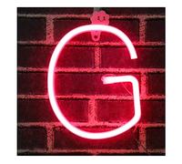 Signe Néon, Lettre Néon Logo Néon Lettre Lumineuse LED Lettre Lumineuse Marquee Lettre Lumineuse Batterie USB Rouge (G)