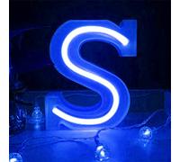 Signe Néon, Lettre Néon Logo Néon Lettre Lumineuse LED Lettre Lumineuse Marquee Lettre Lumineuse Batterie USB Bleu (S)