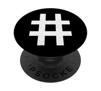 Signe numéroté Hashtag Symbole Pound Orthographe Initiale Varsity PopSockets PopGrip Adhésif