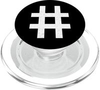 Signe numéroté Hashtag Symbole Pound Orthographe Initiale Varsity PopSockets PopGrip pour MagSafe