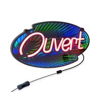 Signe Ouvert Néon, Signe Open D'entreprise LED Colorée Super Lumineuse Avec Télécommande pour Les Façades de Magasin|Les Restaurants|Les Bars|le Mur Parfait ou L'affichage de Fenêtre (Ouvert)