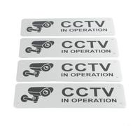 Signe pour caméra Surveillance Alu Trous Pré-percés Signe pour(4PCS)