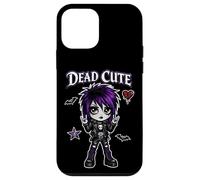 Signe rupestre Dead Cute Goth Girl aux Cheveux Violets Emo Art Punk Coque pour iPhone 12 Mini