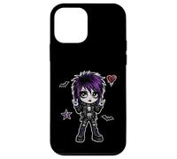 Signe rupestre Emo Art Punk aux Cheveux Violets pour Jolie Fille Gothique Coque pour iPhone 12 Mini