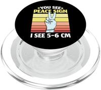 Signe « Vous voyez la Paix » Je Vois Un Accouchement par Une Sage-Femme de 5 à 6 cm PopSockets PopGrip pour MagSafe