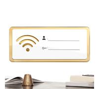 Signe WiFi - Signe WiFi mot de passe en bois ardoise | Panneau de code QR WiFi personnalisé avec base en bois Fournitures de maison haute transparence résistant à l'usure pour la salle